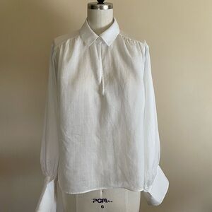 Frame White Ramie Blouse